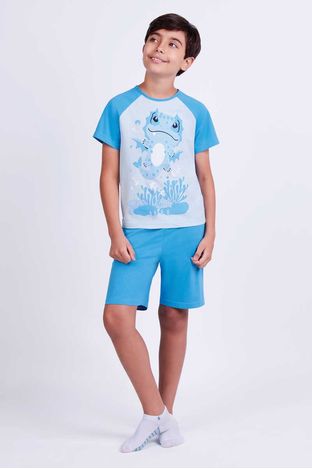Pijama Infantil Masculino Curto Dragão Água Lupo LD